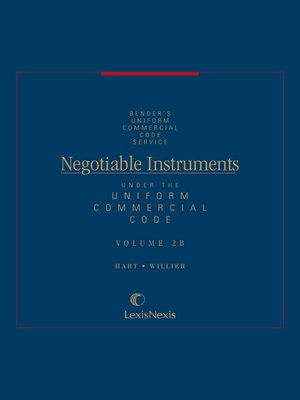 cover image of Negotiable Instruments Under the Uniform Commercial Code